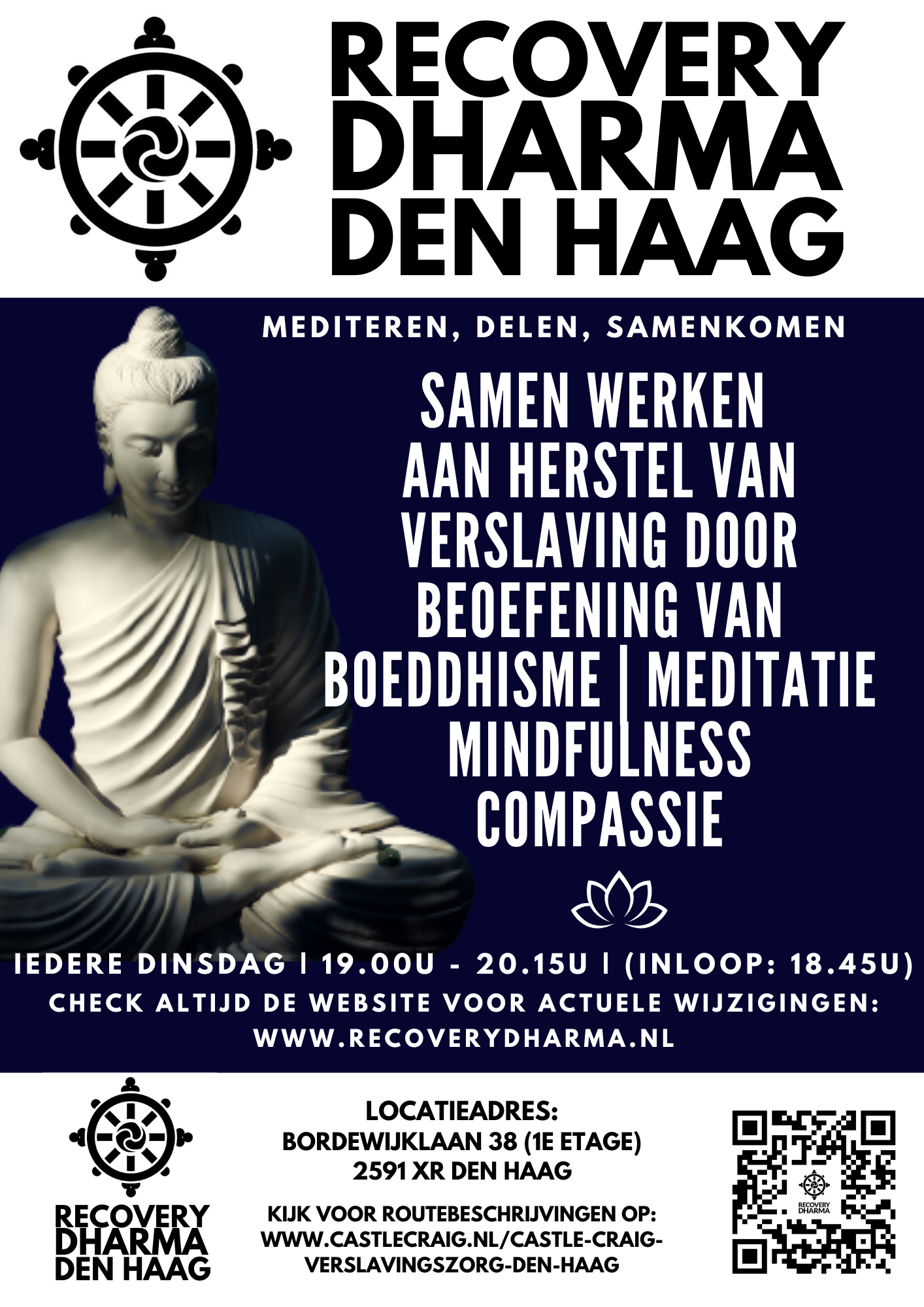 Flyer Recovery Dharma Den Haag december 2023