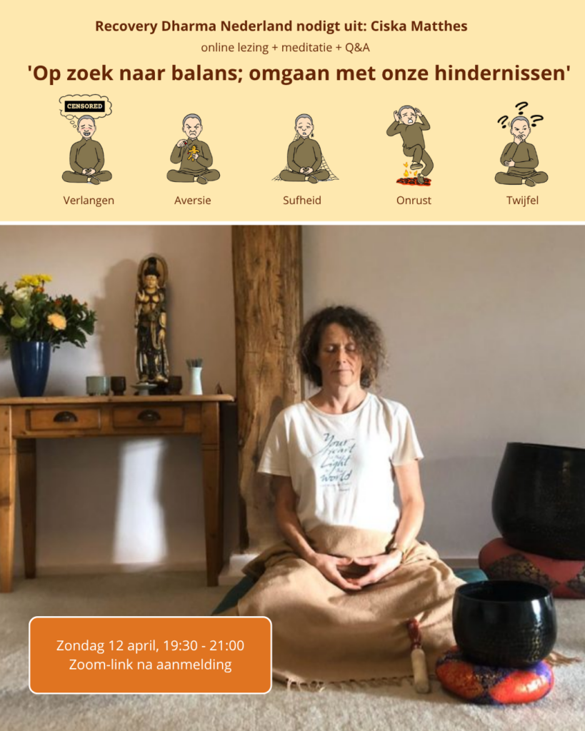 Afbeelding van Ciska Matthes, mediterend met de vijf hindernissen